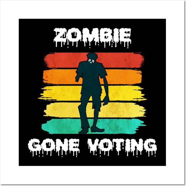 Vintage Zombie Voter Wall Art by coloringiship